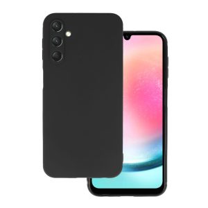CAPA SILICONE GEL SAMSUNG GALAXY A24 PRETO COM PROTETOR DE CÂMERA ROBUSTA