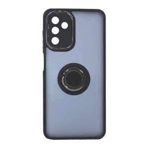 CAPA SILICONE TPU COM ANEL DE DEDO MAGNÉTICO SAMSUNG GALAXY A24 4G PRETO COM PRO