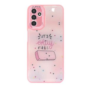 CAPA SILICONE DURA SAMSUNG GALAXY A24 4G ROSA MISTAKES COM PROTETOR DE CÂMERA