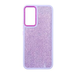 CAPA SILICONE TPU SAMSUNG GALAXY A34 LILAS ELEKTRO COM GLITTER REMOVIVEL