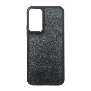 CAPA SILICONE TPU SAMSUNG GALAXY A34 PRETO ELEKTRO COM GLITTER REMOVIVEL