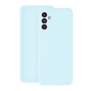 CAPA SILICONE GEL SAMSUNG GALAXY A14 AZUL CLARO COM PROTETOR DE CAMERA