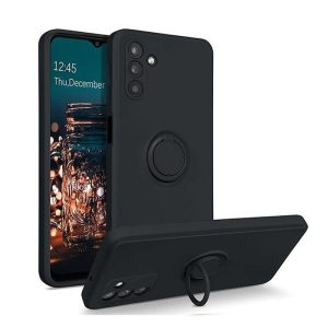 CAPA SILICONE COM ANEL DE DEDO SAMSUNG GALAXY A24 4G/A25 5G PRETO COM PROTETOR D