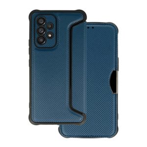 CAPA FLIP COVER SAMSUNG GALAXY A13 4G AZUL MARINHO RAZOR CARBON COM PROTETOR DE