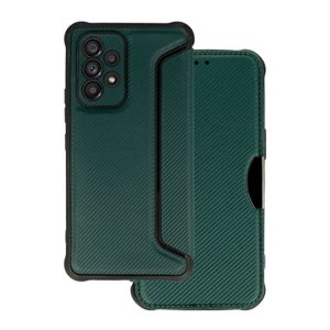 CAPA FLIP COVER SAMSUNG GALAXY A13 4G VERDE ESCURO RAZOR CARBON COM PROTETOR DE