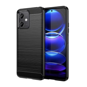 CAPA SILICONE GEL CARBON XIAOMI REDMI NOTE 12 5G/POCO X5 PRETO