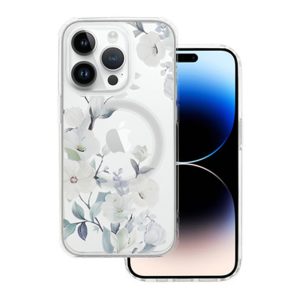 CAPA SILICONE APPLE IPHONE 14 TRANSPARENTE FLOR DESIGN 5 COM PROTETOR DE CÂMERA