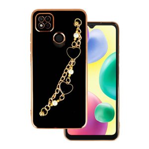 CAPA SILICONE GEL XIAOMI REDMI 10A PRETO COM PROTETOR DE CÂMERA E CORRENTE DESIG