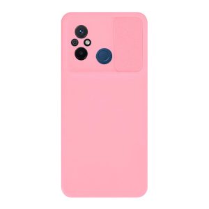 CAPA SILICONE GEL XIAOMI REDMI 12C ROSA CLARA COM PROTETOR DE CÂMERA E JANELA DE