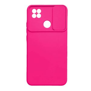 CAPA SILICONE GEL XIAOMI REDMI 10A/9C ROSA CHOQUE COM PROTETOR DE CÂMERA E JANEL