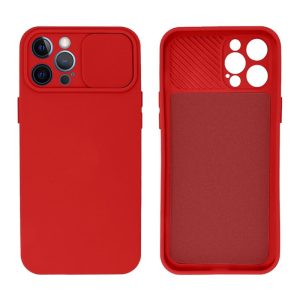 CAPA SILICONE GEL APPLE IPHONE 14 PRO MAX VERMELHO COM PROTETOR DE CÂMERA E JANE