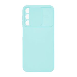 CAPA SILICONE GEL SAMSUNG GALAXY A25 5G/A24 4G VERDE TURQUESA COM PROTETOR DE CÂ