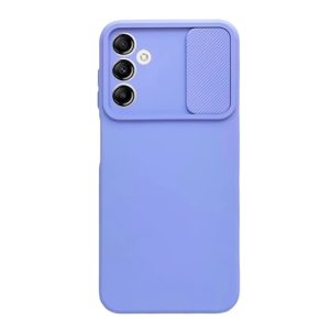 CAPA SILICONE GEL SAMSUNG GALAXY A14 AZUL CLARO COM PROTETOR DE CAMERA E JANELA