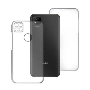 CAPA SILICONE DURA 360º XIAOMI REDMI 9C/10A TRANSPARENTE COM PROTETOR DE CÂMERA