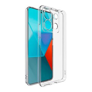 CAPA SILICONE DURA XIAOMI REDMI NOTE 13 5G TRANSPARENTE COM PROTETOR DE CÂMERA