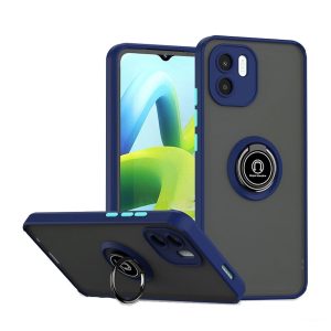 CAPA SILICONE TPU COM ANEL DE DEDO MAGNÉTICO XIAOMI REDMI A1 PLUS AZUL FOSCO COM