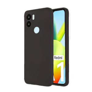 CAPA SILICONE XIAOMI REDMI A1 PLUS PRETO COM PROTETOR DE CÂMERA