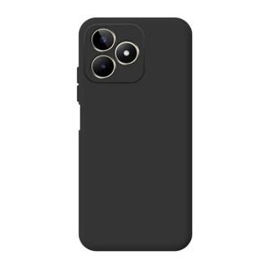 CAPA SILICONE GEL REALME C53 PRETO COM PROTETOR DE CÂMERA