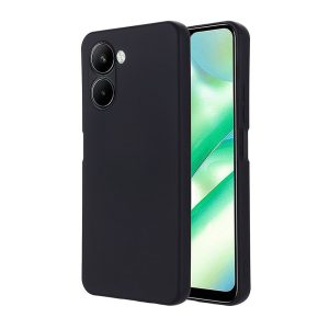 CAPA SILICONE GEL REALME C33 PRETO COM PROTETOR DE CÂMERA