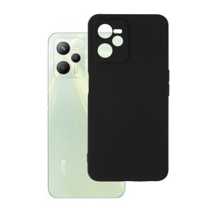 CAPA SILICONE GEL REALME C35 PRETO COM PROTETOR DE CÂMERA