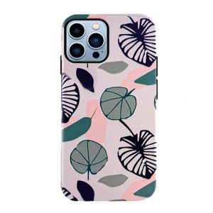 CAPA SILICONE TPU APPLE IPHONE 13 PRO MAX COLORIDO FOLHAS