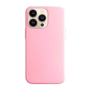CAPA SILICONE APPLE IPHONE 15 PRO MAX ROSA CLARA