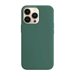 CAPA SILICONE APPLE IPHONE 14 PRO MAX VERDE ESCURO