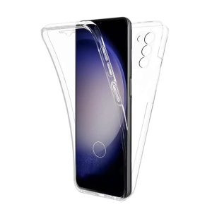 CAPA SILICONE DURA 360º SAMSUNG GALAXY S23 PLUS TRANSPARENTE COM PROTETOR DE CÂM