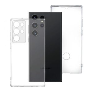 CAPA SILICONE DURA 360º SAMSUNG GALAXY S23 ULTRA TRANSPARENTE COM PROTETOR DE CÂ