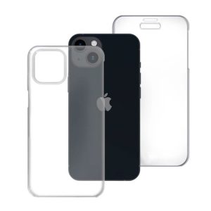 CAPA SILICONE DURA 360º APPLE IPHONE 15 TRANSPARENTE