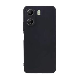 CAPA SILICONE XIAOMI REDMI 13C 4G PRETO COM PROTETOR DE CÂMERA