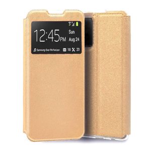 CAPA FLIP COVER COM JANELA CANDY XIAOMI REDMI 13C DOURADO