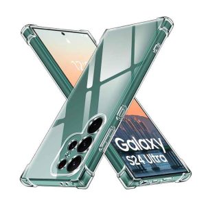 CAPA SILICONE DURA ANTI-CHOQUE SAMSUNG GALAXY S24 ULTRA TRANSPARENTE COM PROTETO
