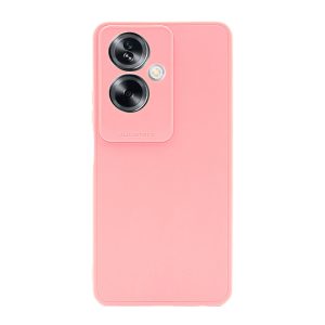 CAPA SILICONE OPPO A79 5G ROSA COM PROTETOR DE CÂMERA 3D