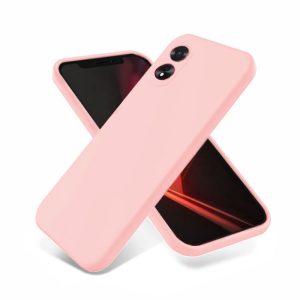 CAPA SILICONE GEL OPPO A38 4G/A18 ROSA CLARA COM PROTETOR DE CÂMERA