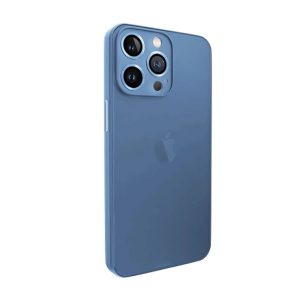 CAPA SILICONE TPU APPLE IPHONE 14 PRO AZUL COM LENTE PROTETORA DE CÂMERA