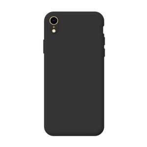 CAPA SILICONE APPLE IPHONE XR PRETO COM PROTETOR DE CÂMERA ROBUSTA