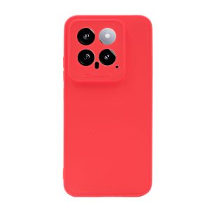 CAPA SILICONE GEL XIAOMI 14 VERMELHO COM PROTETOR DE CÂMERA 3D