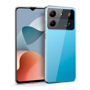 CAPA SILICONE GEL ZTE BLADE A54 TRANSPARENTE COM PROTETOR DE CAMERA