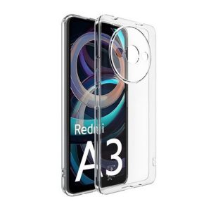 CAPA SILICONE GEL XIAOMI REDMI A3 TRANSPARENTE COM PROTETOR DE CÂMERA
