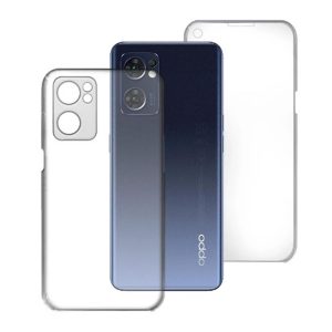 CAPA SILICONE DURA 360º OPPO FIND X5 LITE TRANSPARENTE COM PROTETOR DE CÂMERA
