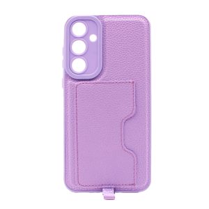 CAPA SILICONE DURA SAMSUNG GALAXY A35 5G LILAS COM PROTETOR DE CAMERA E BOLSO PA