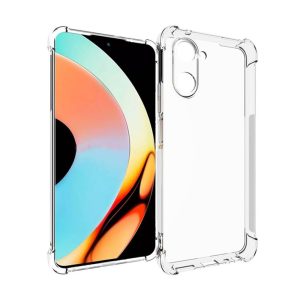CAPA SILICONE DURA ANTI-CHOQUE REALME 10 4G TRANSPARENTE COM PROTETOR DE CÂMERA