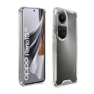 CAPA SILICONE DURA ANTI-CHOQUE OPPO RENO10/RENO10 PRO TRANSPARENTE