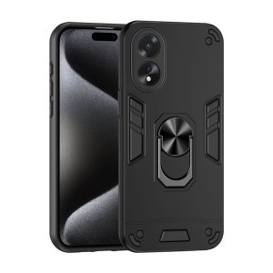 CAPA SILICONE ANTI-CHOQUE ARMOR CARBON OPPO A38 4G PRETO RING ARMOR COM PROTETOR