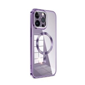 CAPA SILICONE GEL BUMPER APPLE IPHONE 14 PRO MAX ROXO MAGSAFE
