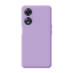 CAPA SILICONE OPPO A78 5G/A58 5G LILÁS COM PROTETOR DE CÂMERA