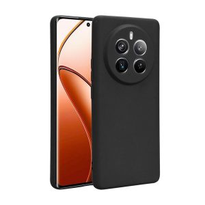 CAPA SILICONE REALME 12 PRO/12 PRO PLUS 5G PRETO COM PROTETOR DE CÂMERA