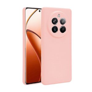 CAPA SILICONE REALME 12 PRO/12 PRO PLUS 5G ROSA COM PROTETOR DE CÂMERA
