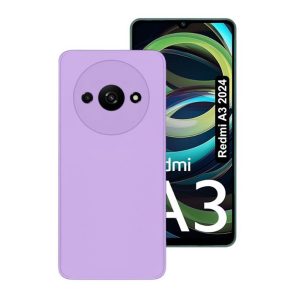 CAPA SILICONE XIAOMI REDMI A3 LILÁS COM PROTETOR DE CÂMERA